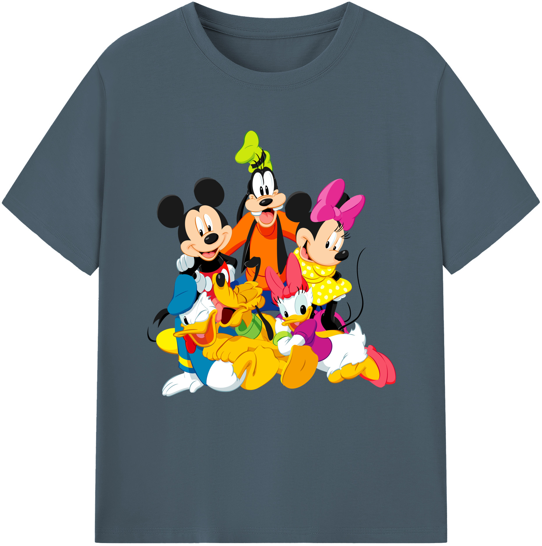 （画像用） ミッキーマウス Mickey Mouse 綿100％半袖Tシャツ（フロントプリント）